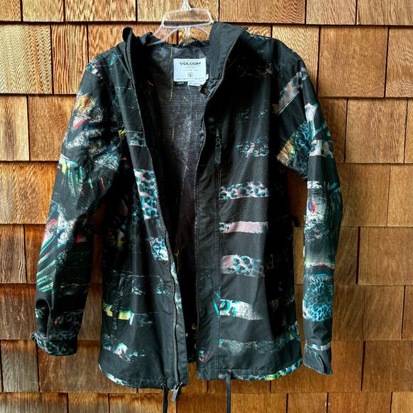 EUC VOLCOM Hooded SID Lightweight Zip Front Snowboard Jacket in Men's Small - Picture 2 of 11